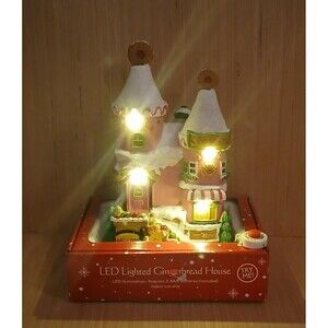 NEW Gingerbread House LED Light Up Christmas Holiday Decoration
